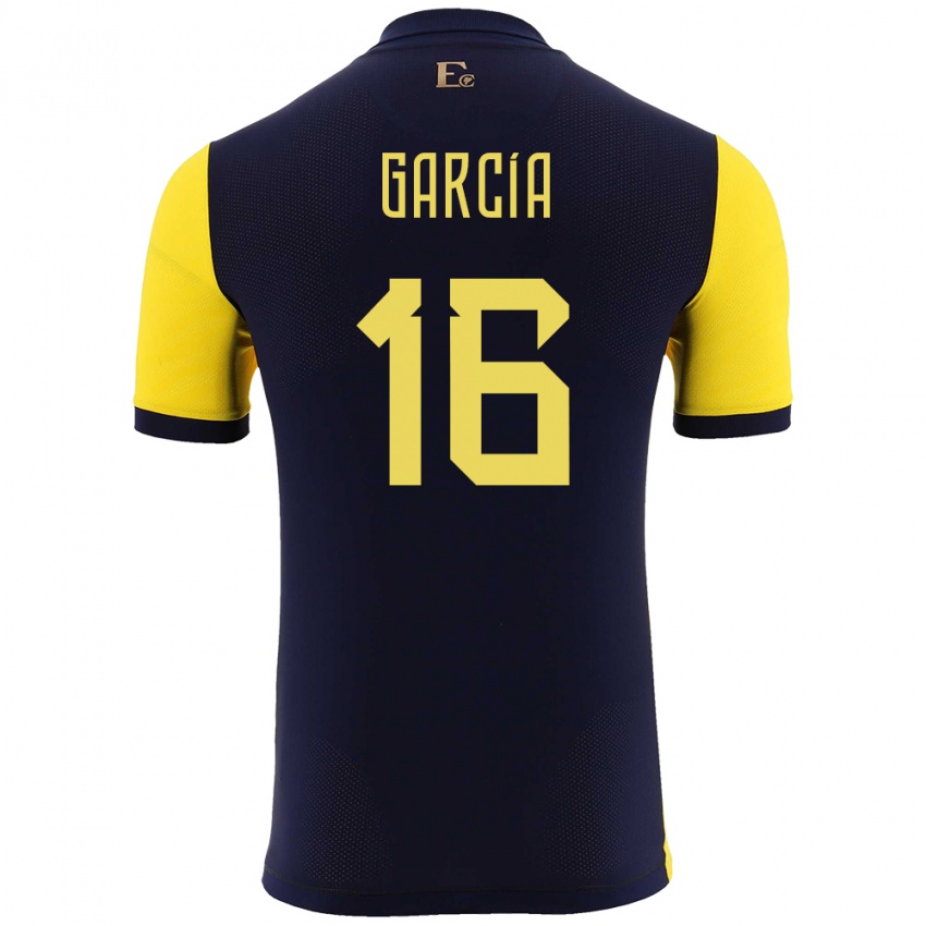 נשים אקוודור Yaxi García #16 צהוב ג'רזי ביתית 24-26 חולצה קצרה