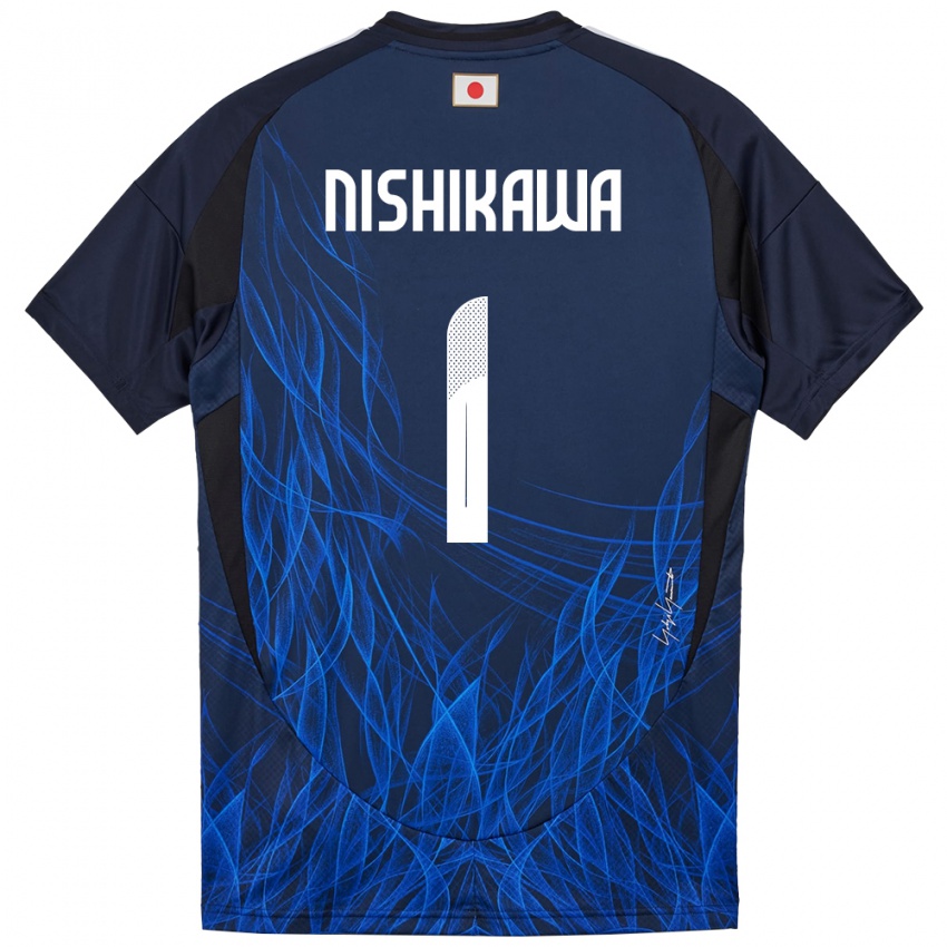 נשים יַפָּן Genki Nishikawa #1 כחול כהה ג'רזי ביתית 24-26 חולצה קצרה