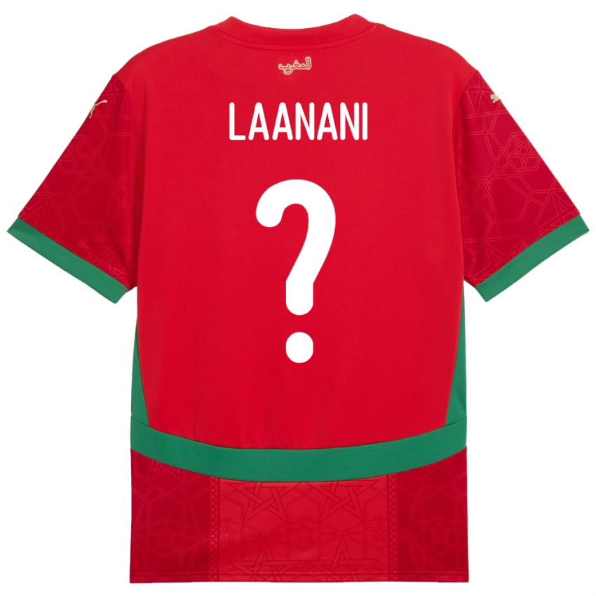 נשים מָרוֹקוֹ Kamal Laanani #0 אָדוֹם ג'רזי ביתית 24-26 חולצה קצרה