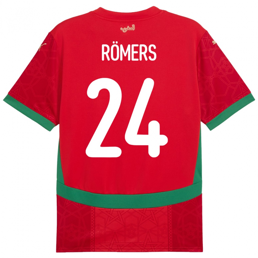 נשים מָרוֹקוֹ Arian Römers #24 אָדוֹם ג'רזי ביתית 24-26 חולצה קצרה