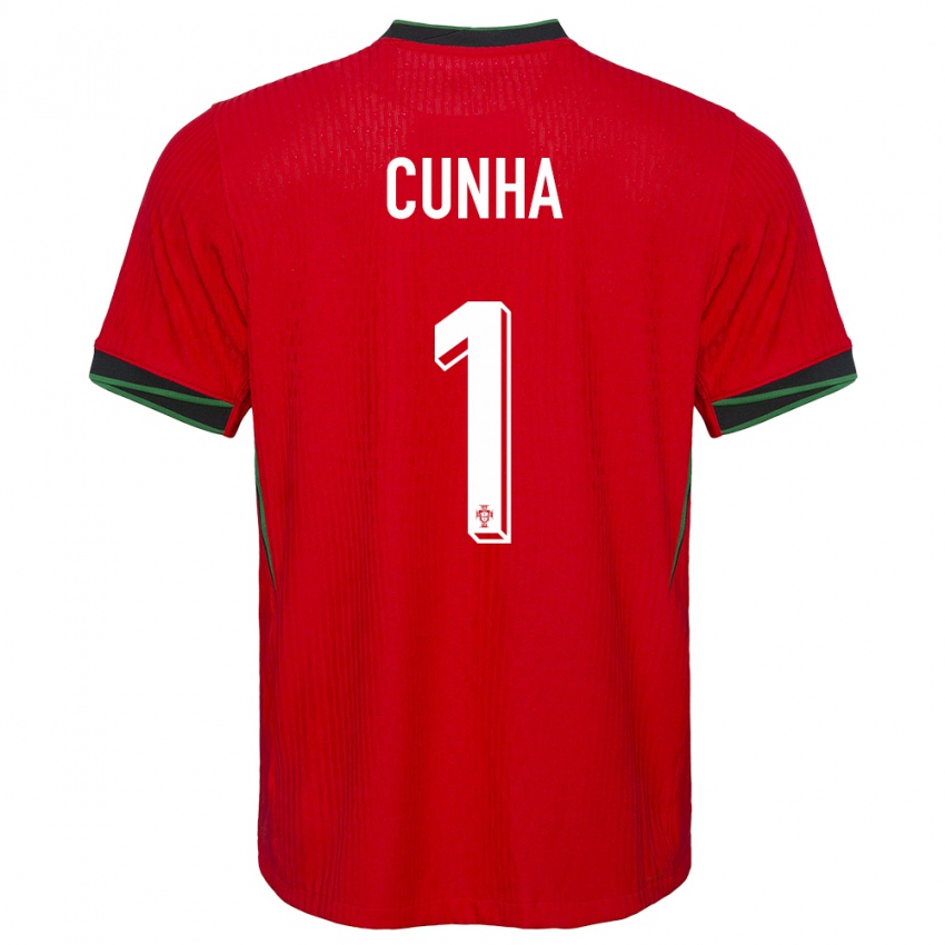 נשים פורטוגל Romário Cunha #1 אָדוֹם ג'רזי ביתית 24-26 חולצה קצרה
