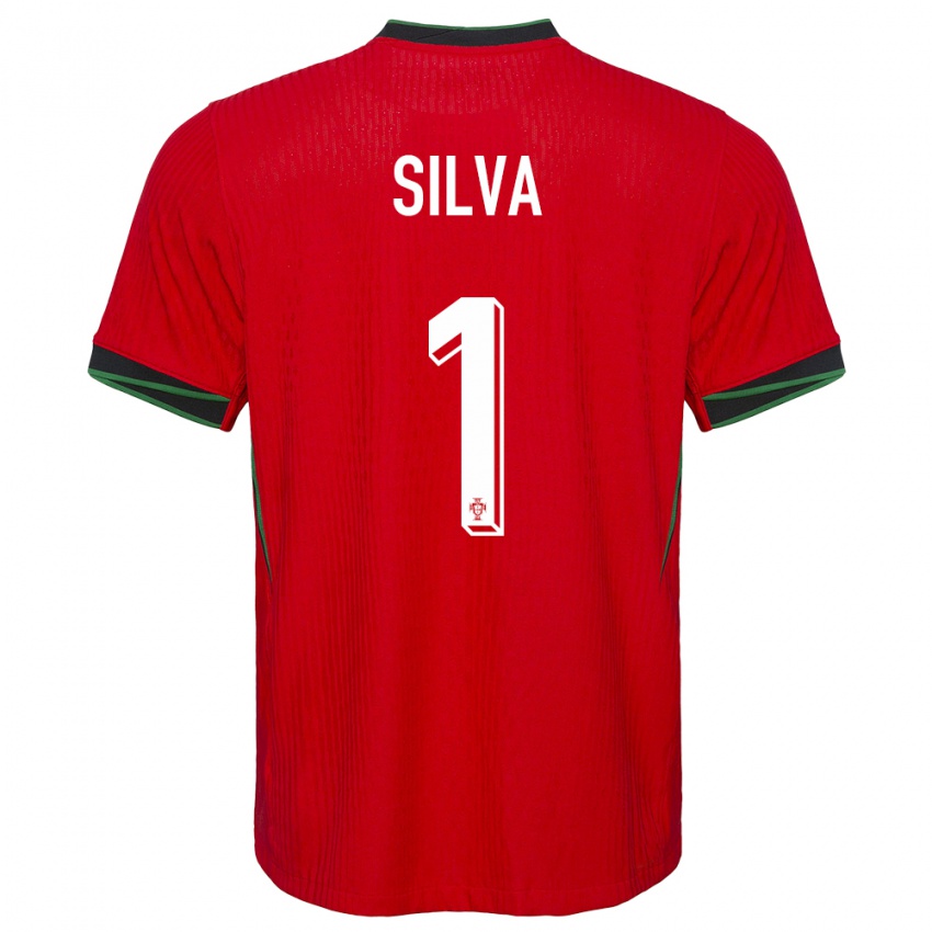 נשים פורטוגל Dinis Silva #1 אָדוֹם ג'רזי ביתית 24-26 חולצה קצרה