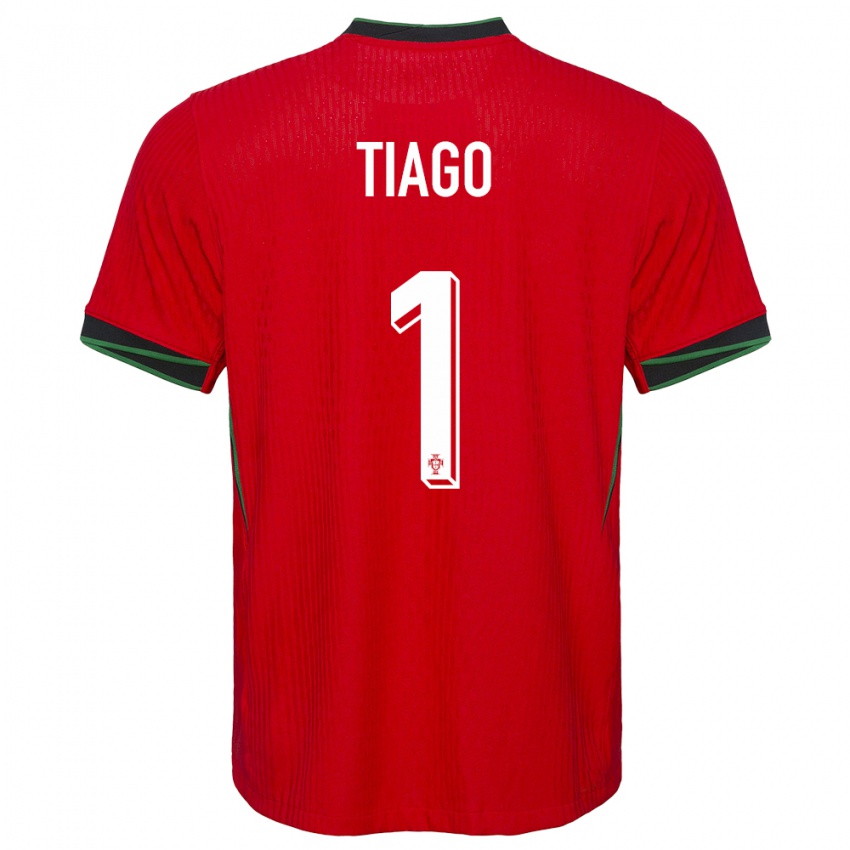 נשים פורטוגל Tiago Ferreira #1 אָדוֹם ג'רזי ביתית 24-26 חולצה קצרה