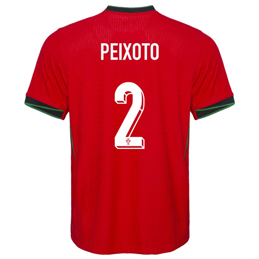נשים פורטוגל Guilherme Peixoto #2 אָדוֹם ג'רזי ביתית 24-26 חולצה קצרה