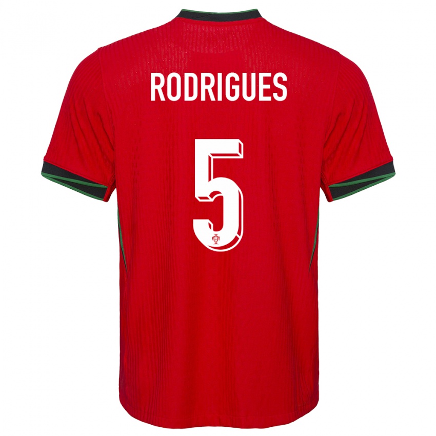 נשים פורטוגל Rafa Rodrigues #5 אָדוֹם ג'רזי ביתית 24-26 חולצה קצרה