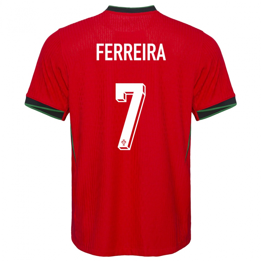 נשים פורטוגל Tiago Ferreira #7 אָדוֹם ג'רזי ביתית 24-26 חולצה קצרה