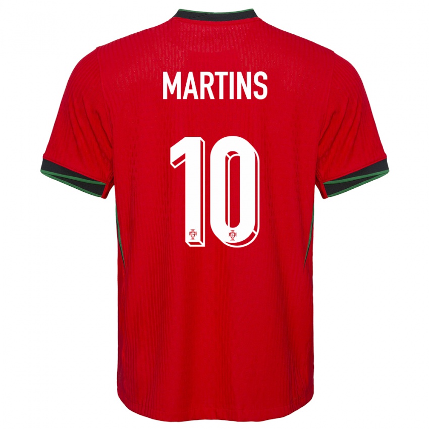 נשים פורטוגל Eduardo Martins #10 אָדוֹם ג'רזי ביתית 24-26 חולצה קצרה