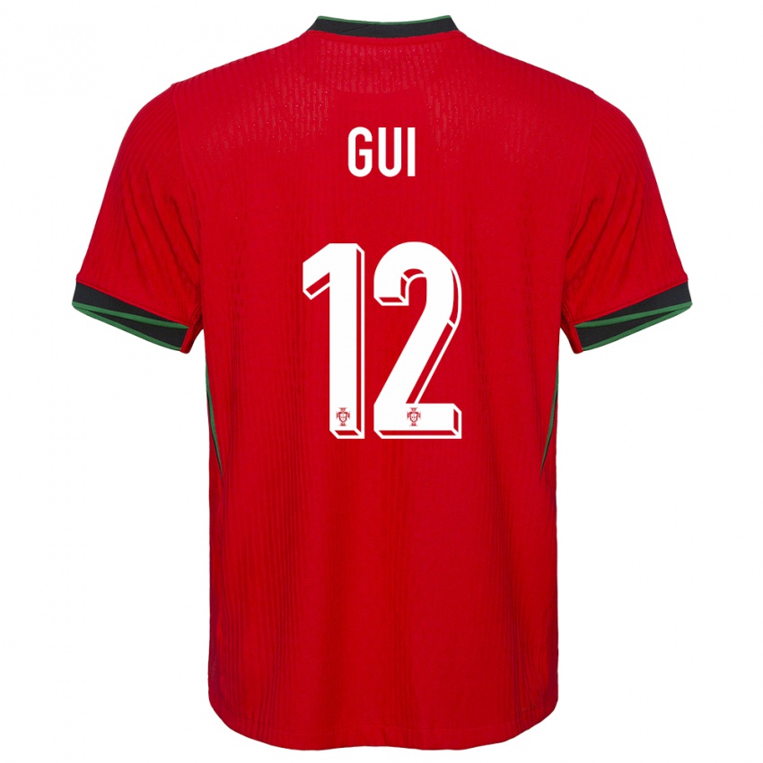נשים פורטוגל Gui #12 אָדוֹם ג'רזי ביתית 24-26 חולצה קצרה