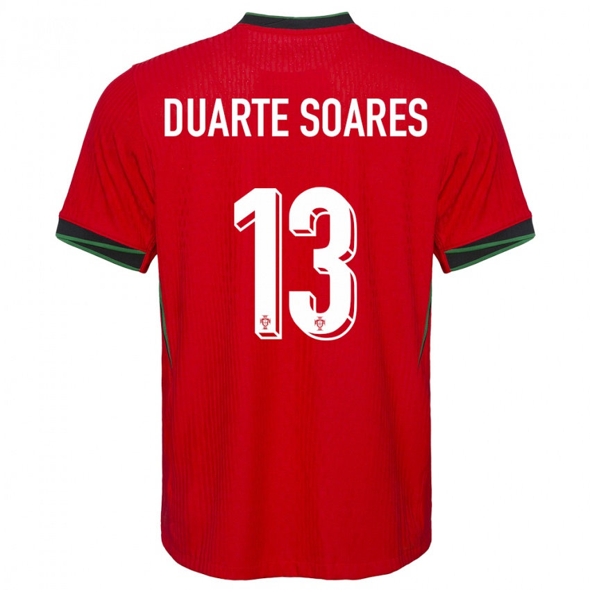 נשים פורטוגל Duarte Soares #13 אָדוֹם ג'רזי ביתית 24-26 חולצה קצרה