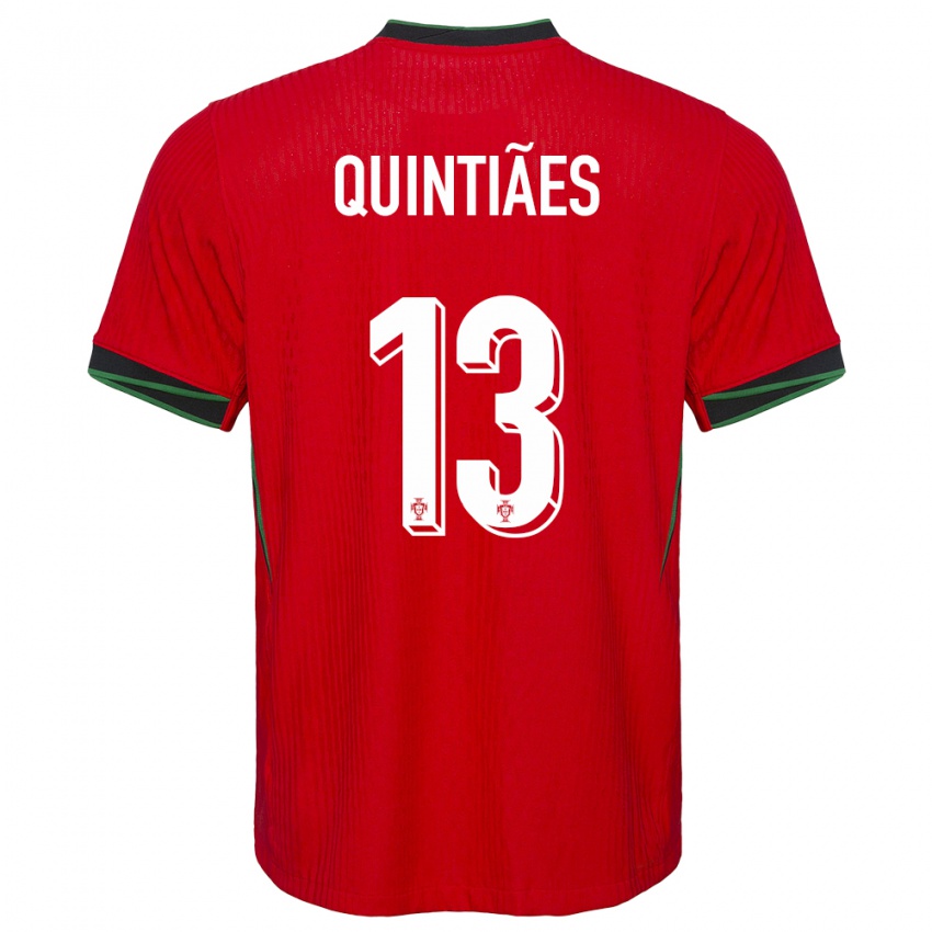 נשים פורטוגל Rodrigo Quintiães #13 אָדוֹם ג'רזי ביתית 24-26 חולצה קצרה