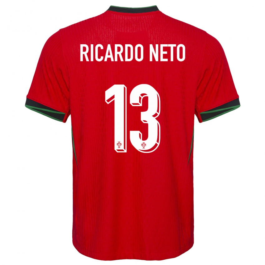 נשים פורטוגל Ricardo Neto #13 אָדוֹם ג'רזי ביתית 24-26 חולצה קצרה