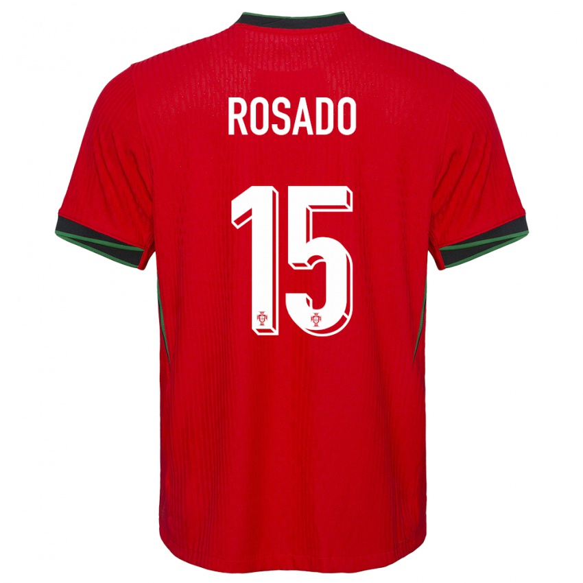 נשים פורטוגל Alexandre Rosado #15 אָדוֹם ג'רזי ביתית 24-26 חולצה קצרה