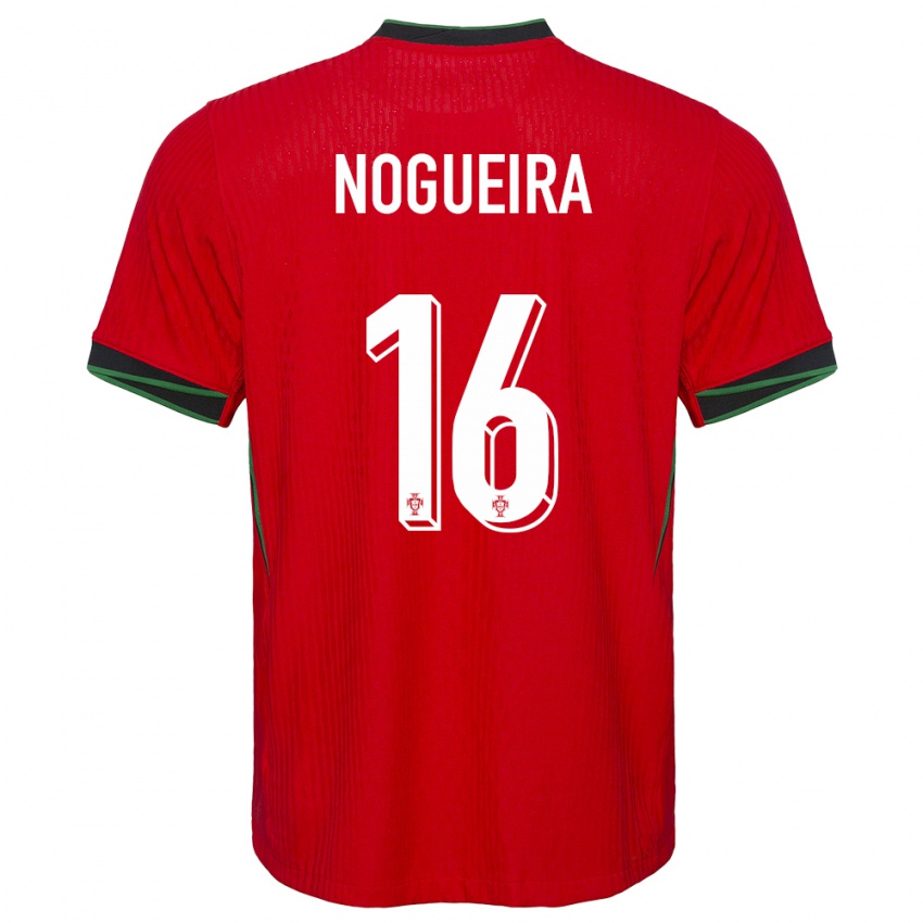 נשים פורטוגל Rodrigo Nogueira #16 אָדוֹם ג'רזי ביתית 24-26 חולצה קצרה
