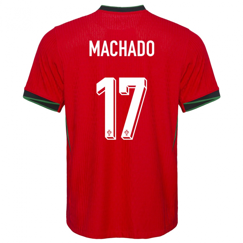 נשים פורטוגל André Machado #17 אָדוֹם ג'רזי ביתית 24-26 חולצה קצרה