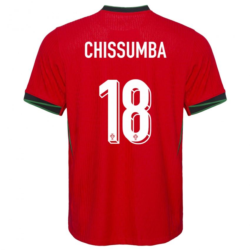 נשים פורטוגל Chissumba #18 אָדוֹם ג'רזי ביתית 24-26 חולצה קצרה