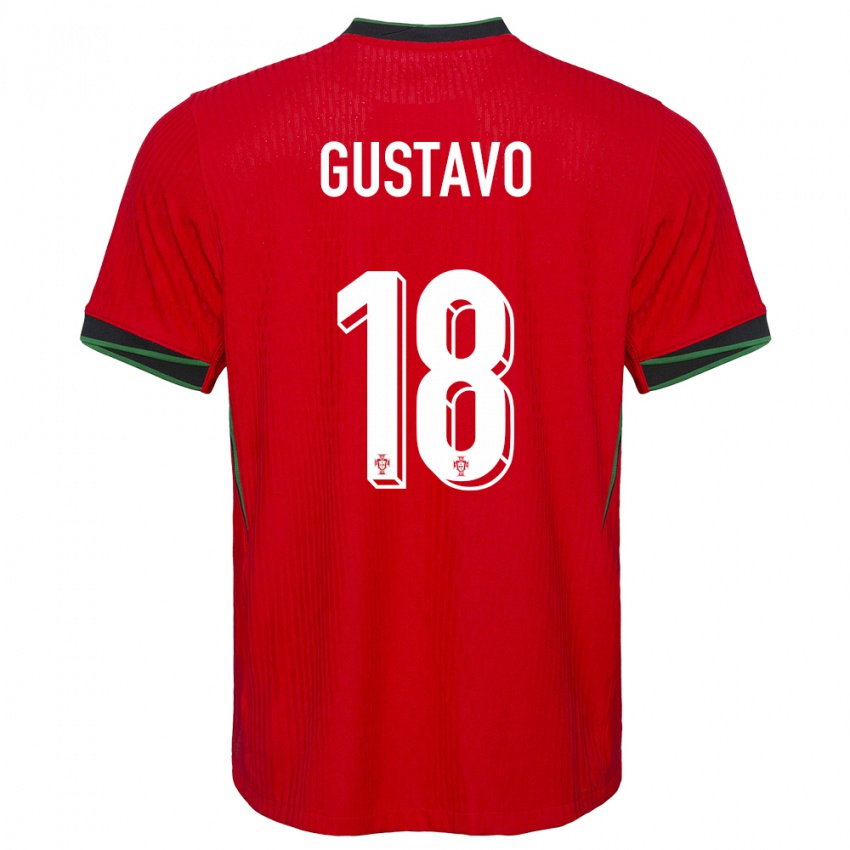 נשים פורטוגל Gustavo Ferreira #18 אָדוֹם ג'רזי ביתית 24-26 חולצה קצרה