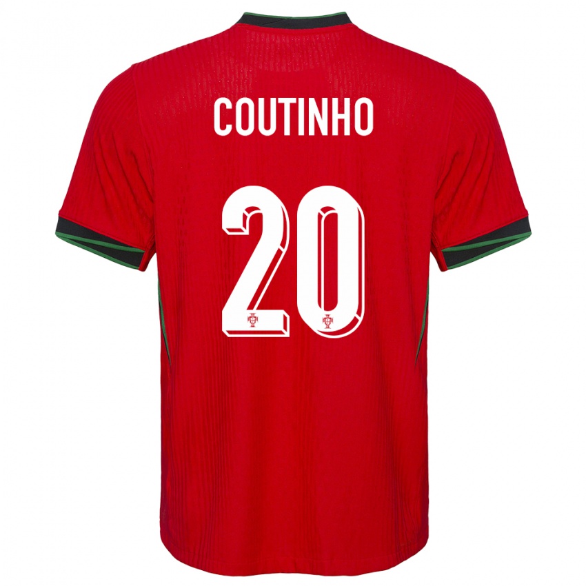 נשים פורטוגל Ricardo Coutinho #20 אָדוֹם ג'רזי ביתית 24-26 חולצה קצרה