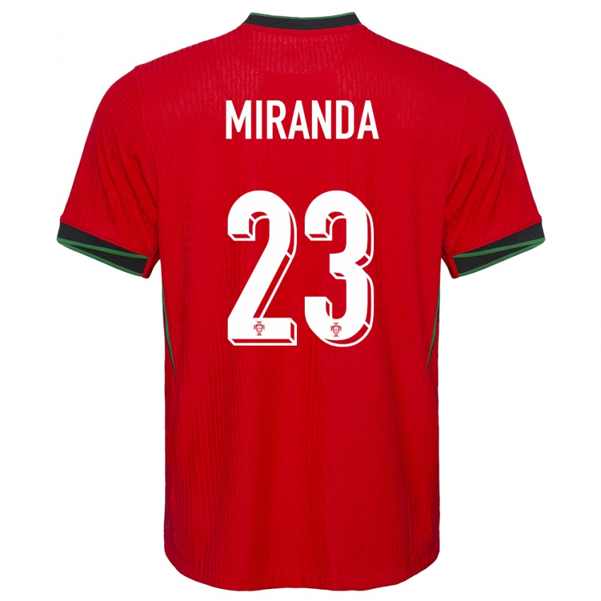 נשים פורטוגל João Miranda #23 אָדוֹם ג'רזי ביתית 24-26 חולצה קצרה