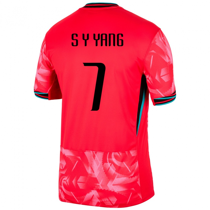 נשים דרום קוריאה Si-Yeong Yang #7 אָדוֹם ג'רזי ביתית 24-26 חולצה קצרה