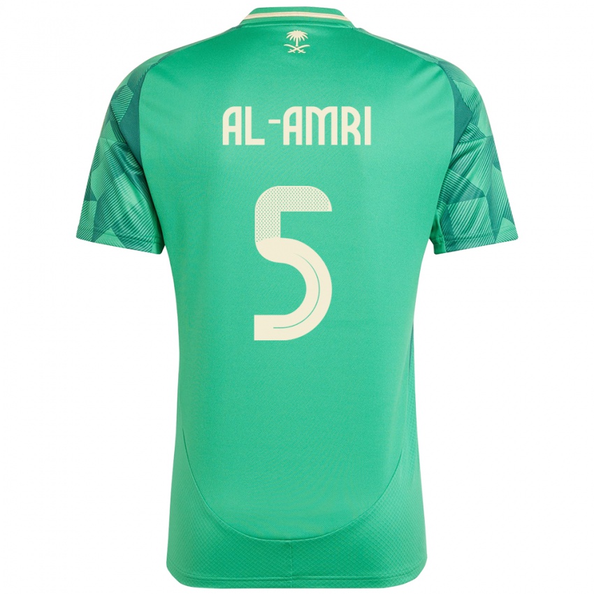 נשים ערב הסעודית Husam Al-Amri #5 יָרוֹק ג'רזי ביתית 24-26 חולצה קצרה