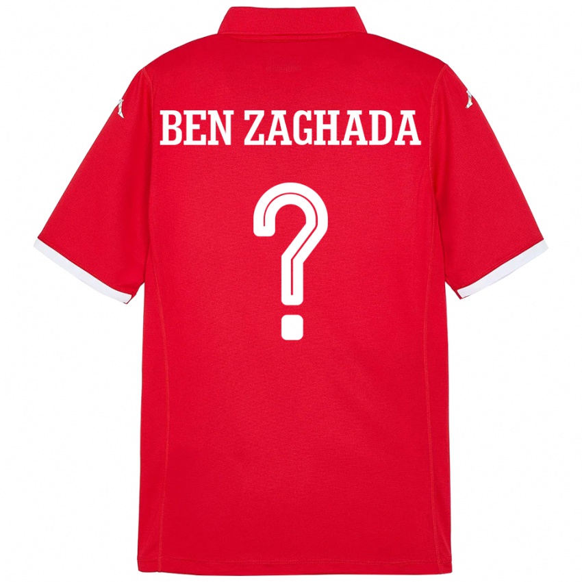 נשים תוניסיה Mohamed Amine Ben Zaghada #0 אָדוֹם ג'רזי ביתית 24-26 חולצה קצרה