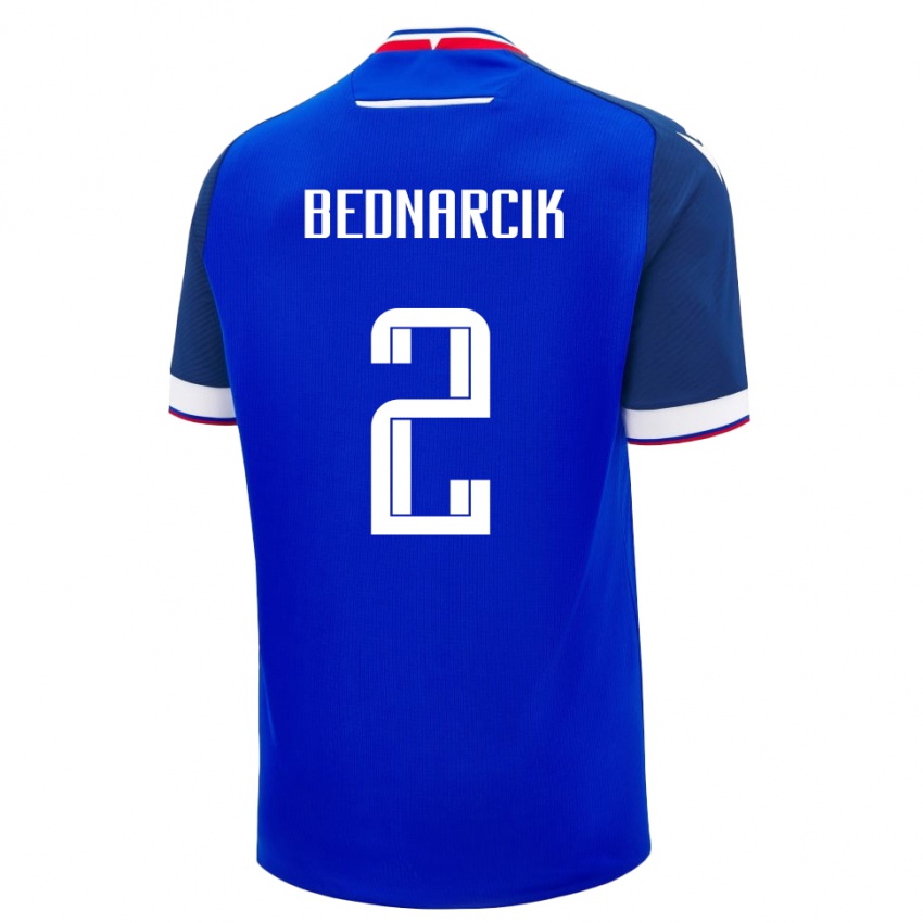 נשים סלובקיה Fedor Bednarcik #2 כְּחוֹל ג'רזי ביתית 24-26 חולצה קצרה