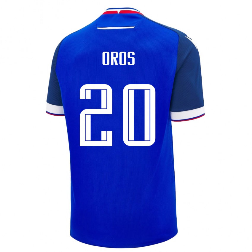 נשים סלובקיה Adam Oros #20 כְּחוֹל ג'רזי ביתית 24-26 חולצה קצרה