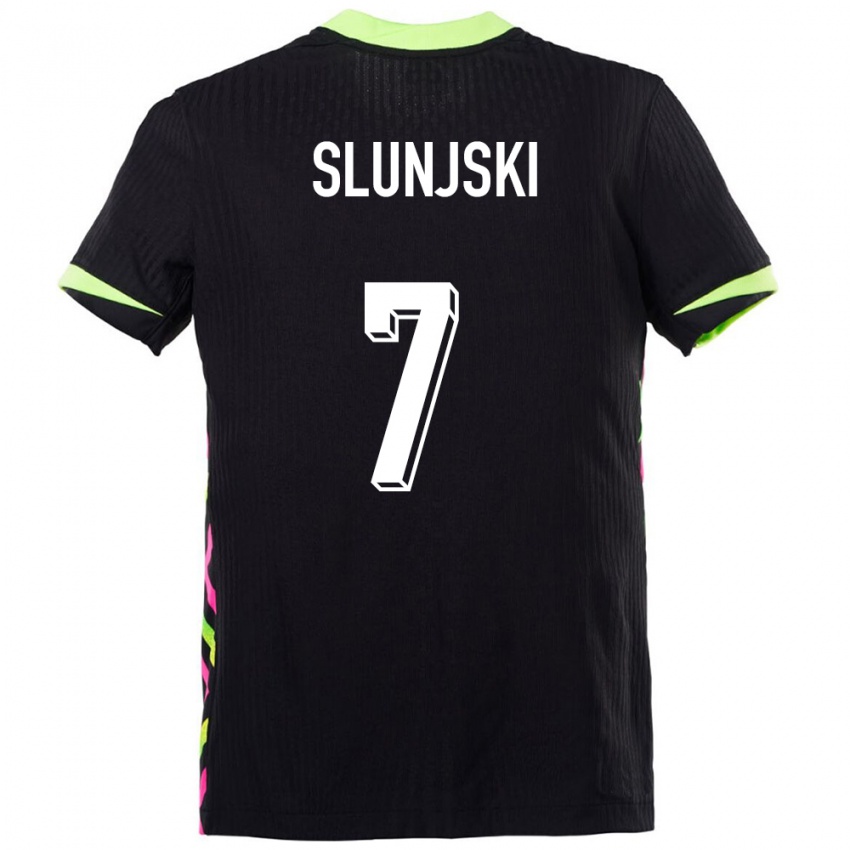 נשים אוֹסטְרַלִיָה Noah Slunjski #7 כחול כהה הרחק ג'רזי 24-26 חולצה קצרה
