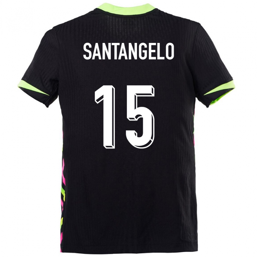 נשים אוֹסטְרַלִיָה Marco Santangelo #15 כחול כהה הרחק ג'רזי 24-26 חולצה קצרה
