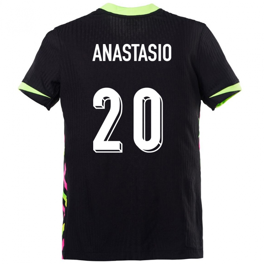 נשים אוֹסטְרַלִיָה Max Anastasio #20 כחול כהה הרחק ג'רזי 24-26 חולצה קצרה