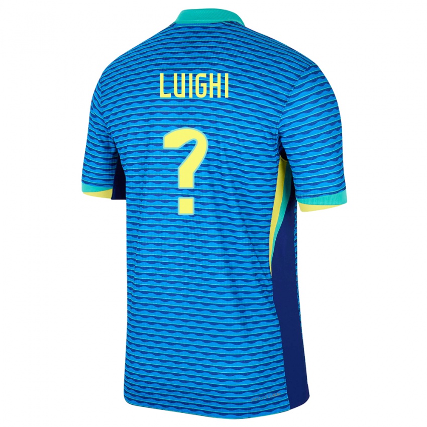 נשים ברזיל Luighi #0 כְּחוֹל הרחק ג'רזי 24-26 חולצה קצרה