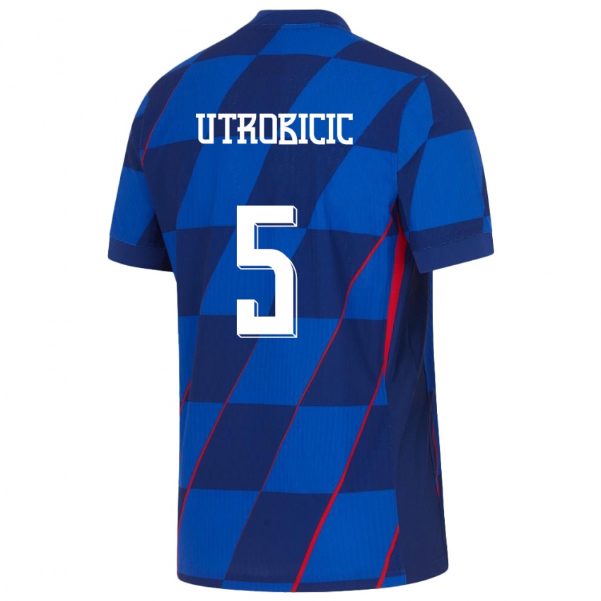 נשים קרואטיה Ante Utrobicic #5 כְּחוֹל הרחק ג'רזי 24-26 חולצה קצרה
