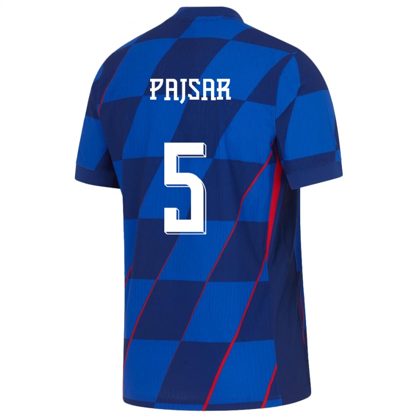 נשים קרואטיה Karlo Pajsar #5 כְּחוֹל הרחק ג'רזי 24-26 חולצה קצרה
