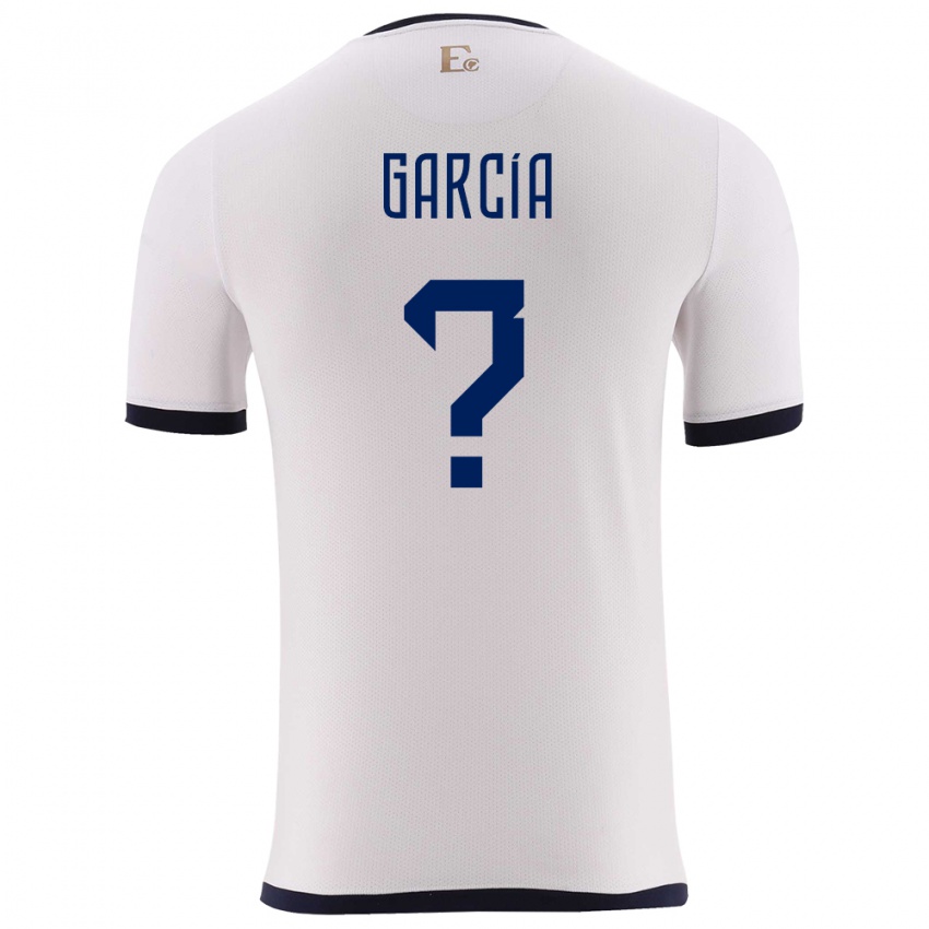 נשים אקוודור Dary García #0 לבן הרחק ג'רזי 24-26 חולצה קצרה