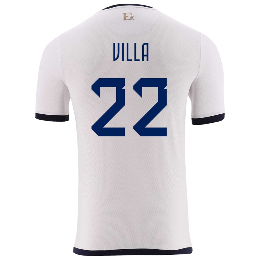 נשים אקוודור Alexis Villa #22 לבן הרחק ג'רזי 24-26 חולצה קצרה