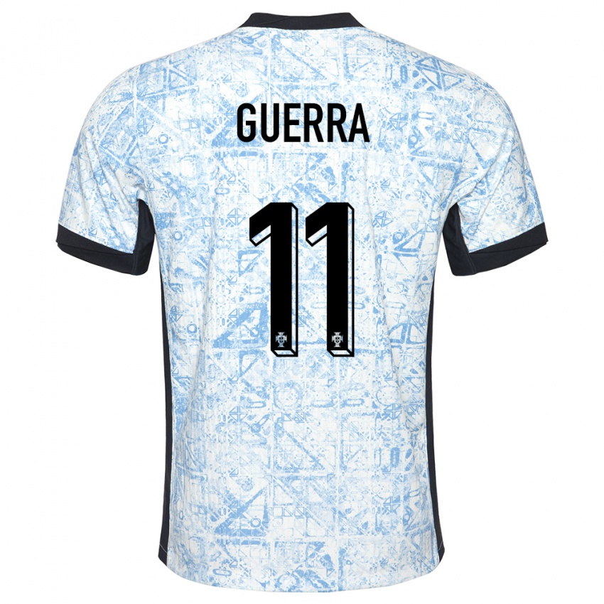 נשים פורטוגל Gustavo Guerra #11 כחול שמנת הרחק ג'רזי 24-26 חולצה קצרה
