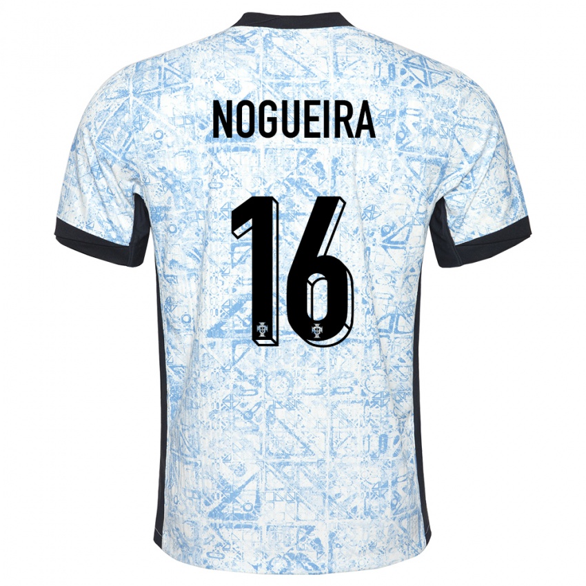 נשים פורטוגל Rodrigo Nogueira #16 כחול שמנת הרחק ג'רזי 24-26 חולצה קצרה
