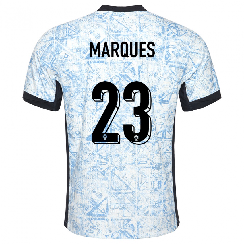 נשים פורטוגל Rodrigo Marques #23 כחול שמנת הרחק ג'רזי 24-26 חולצה קצרה