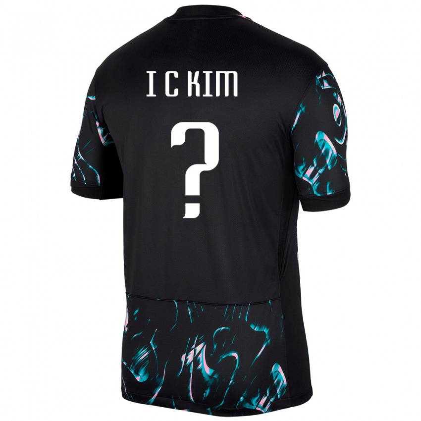 נשים דרום קוריאה Chan-Il Kim #0 שָׁחוֹר הרחק ג'רזי 24-26 חולצה קצרה