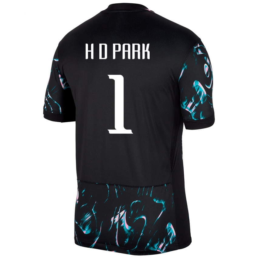 נשים דרום קוריאה Do-Hun Park #1 שָׁחוֹר הרחק ג'רזי 24-26 חולצה קצרה