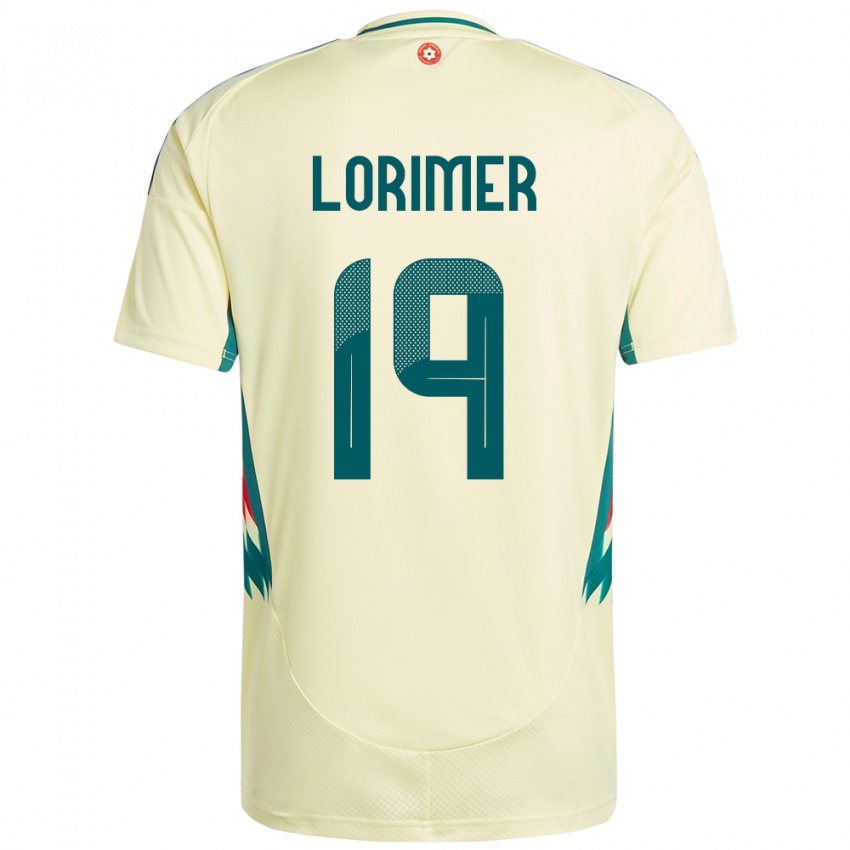 נשים ויילס Archie Lorimer #19 בז' צהוב הרחק ג'רזי 24-26 חולצה קצרה