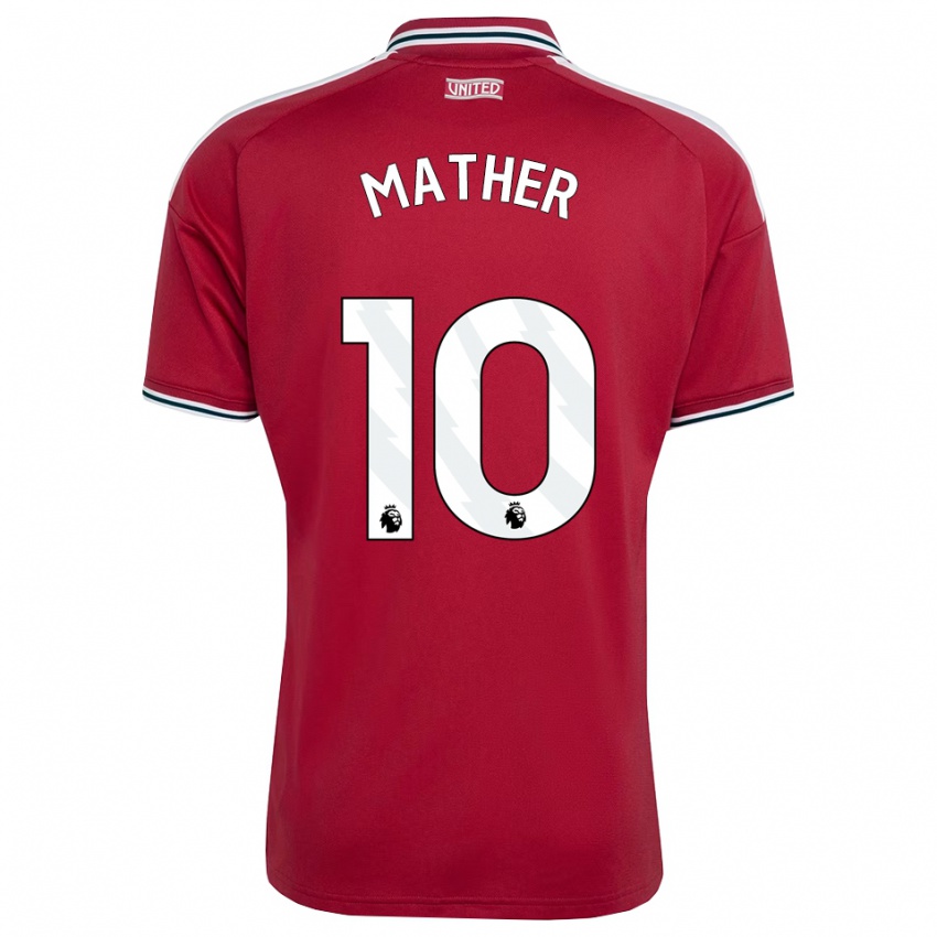 נשים Sam Mather #10 אדום צהוב לבן ג'רזי ביתית 2026/27 חולצה קצרה