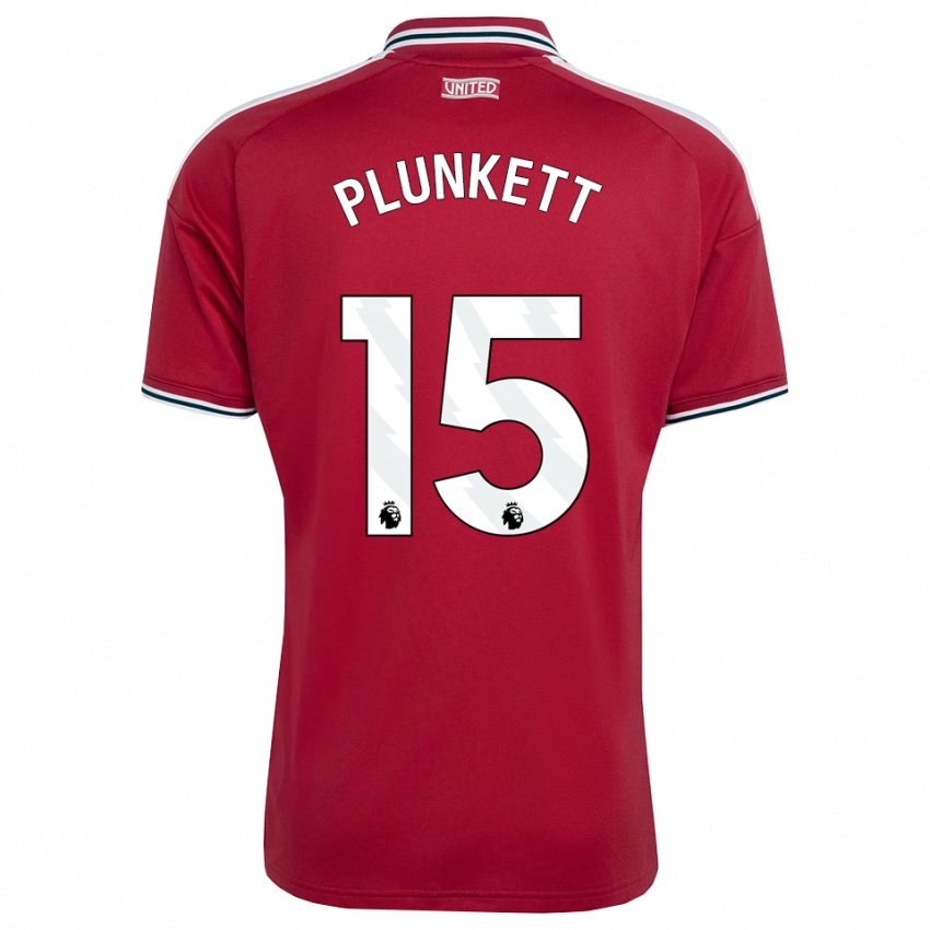 נשים Dante Plunkett #15 אדום צהוב לבן ג'רזי ביתית 2026/27 חולצה קצרה