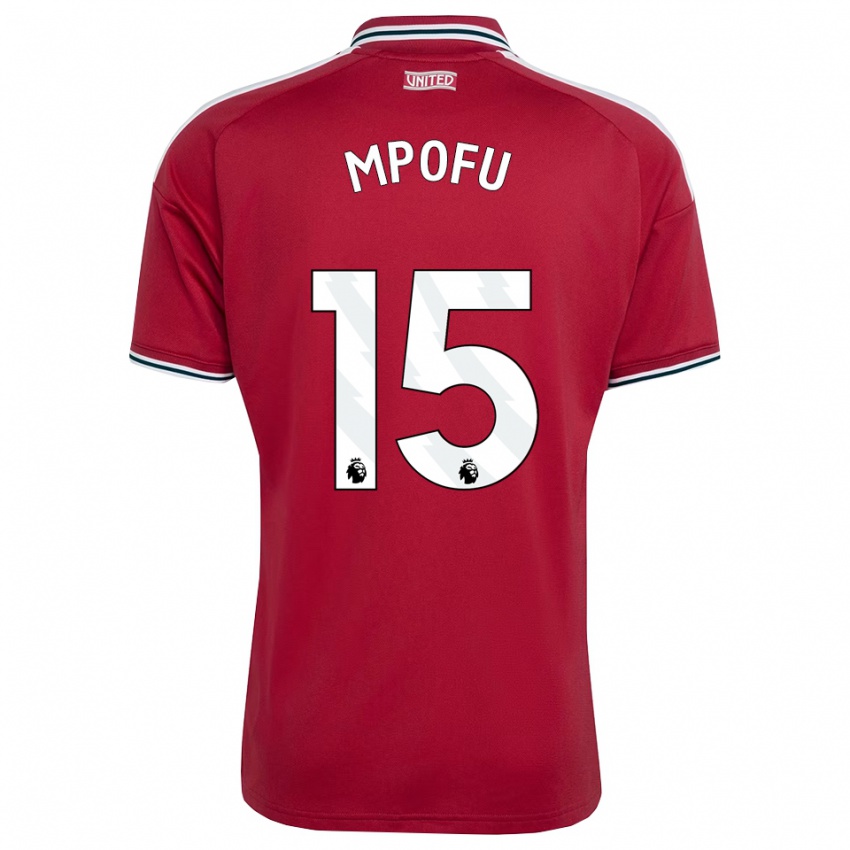 נשים Camron Mpofu #15 אדום צהוב לבן ג'רזי ביתית 2026/27 חולצה קצרה