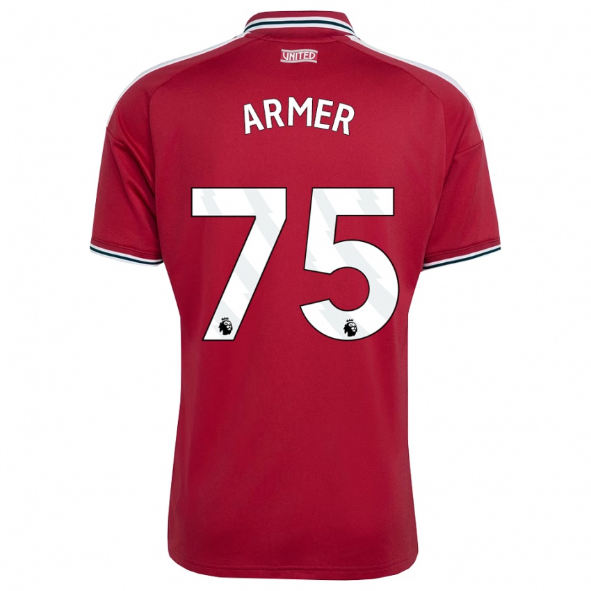 נשים Daniel Armer #75 אדום צהוב לבן ג'רזי ביתית 2026/27 חולצה קצרה