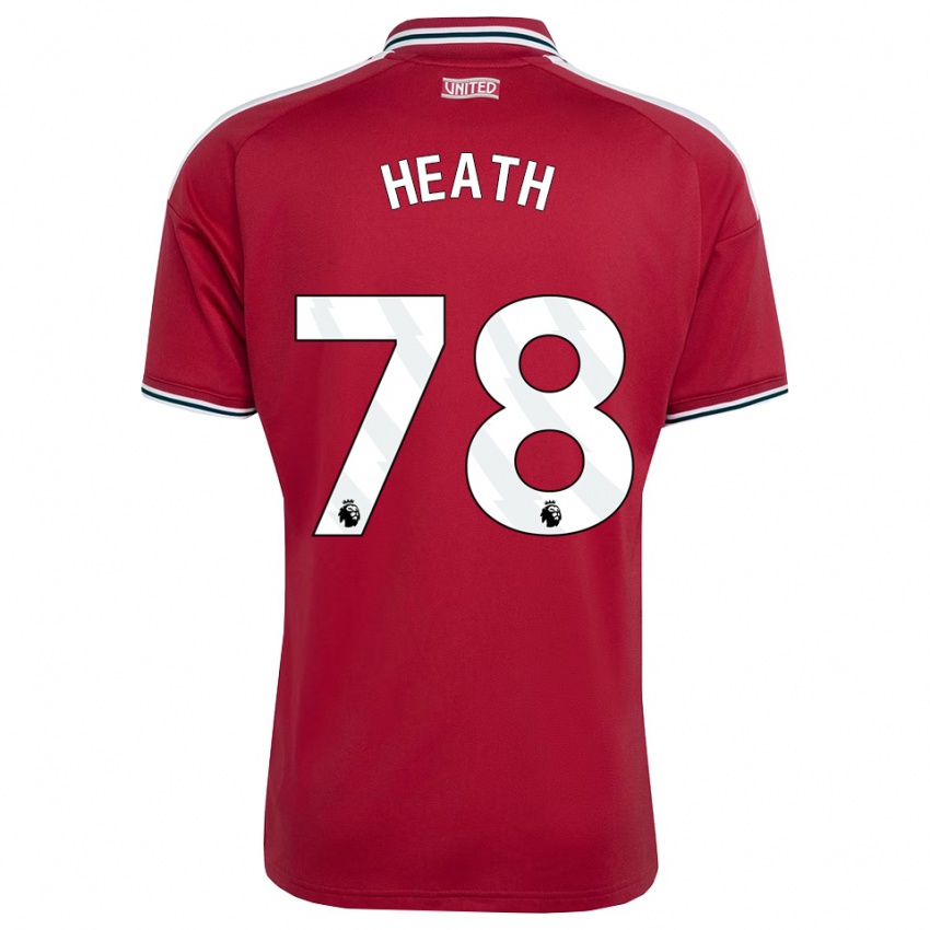 נשים Fred Heath #78 אדום צהוב לבן ג'רזי ביתית 2026/27 חולצה קצרה