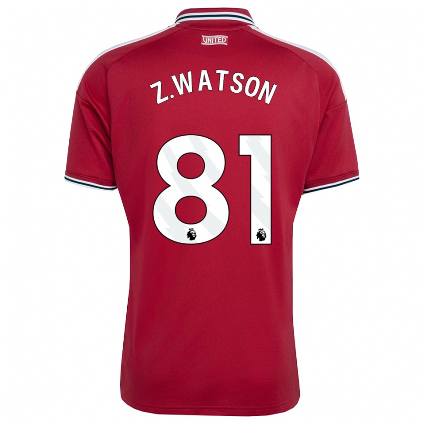 נשים Zac Watson #81 אדום צהוב לבן ג'רזי ביתית 2026/27 חולצה קצרה