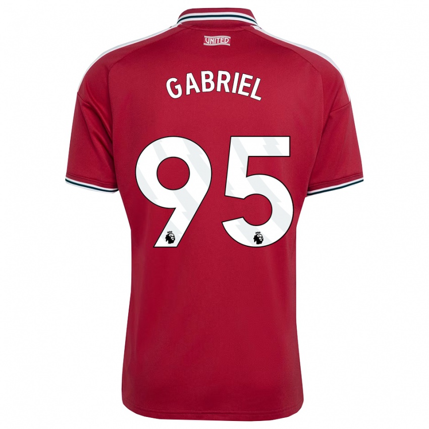 נשים Jj Gabriel #95 אדום צהוב לבן ג'רזי ביתית 2026/27 חולצה קצרה