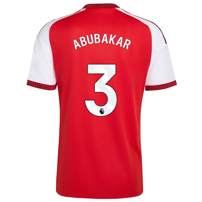 נשים Hakeem Abubakar #3 אדום לבן שחור ג'רזי ביתית 2026/27 חולצה קצרה