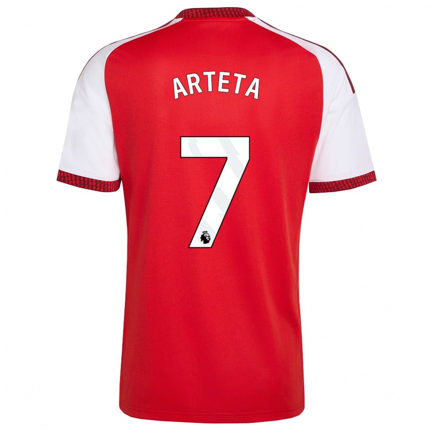 נשים Gabriel Arteta #7 אדום לבן שחור ג'רזי ביתית 2026/27 חולצה קצרה